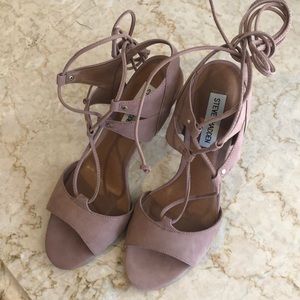 Steve Madden blush pink suede heels